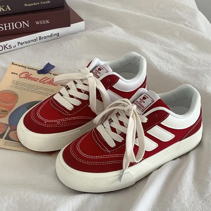 Vans Shoes Old Skool - 2024 New Red Women Vulcanize Shoes