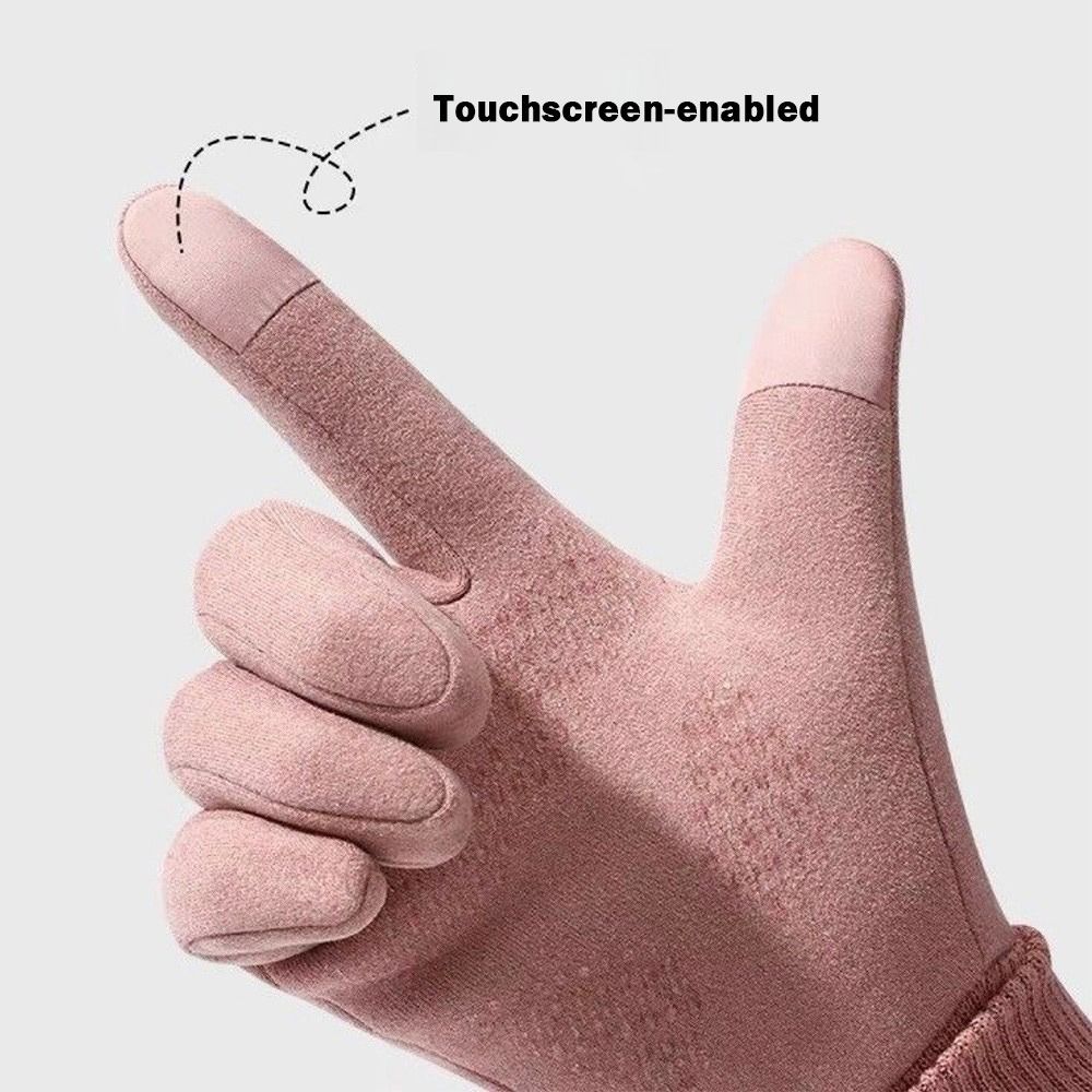 Leather Driving Glove - Driving Mittens Fleece Lining Cycling Gloves