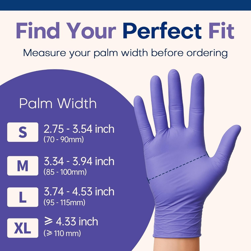 50/100pcs Purple Nitrile Glove - Exam Glove Nitrile 评论和价格