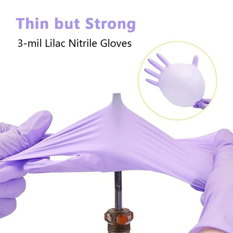 50/100pcs Purple Nitrile Glove - Exam Glove Nitrile 评论和价格