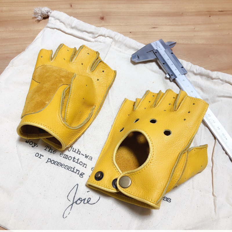 Motorcycle Retro Locomotive Ri - Leather Driving Glove 评论和价格