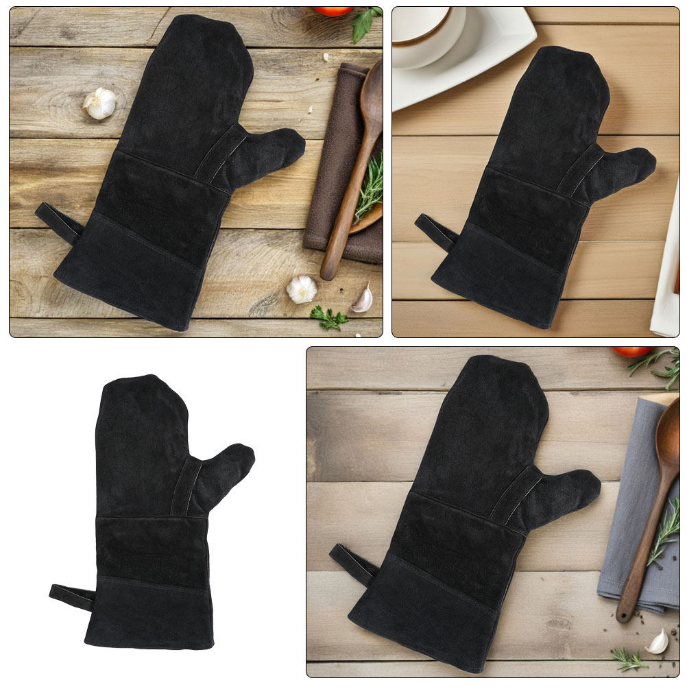 3Pcs Black Heat Resistant Oven - Heat Resistant Glove 评论和价格