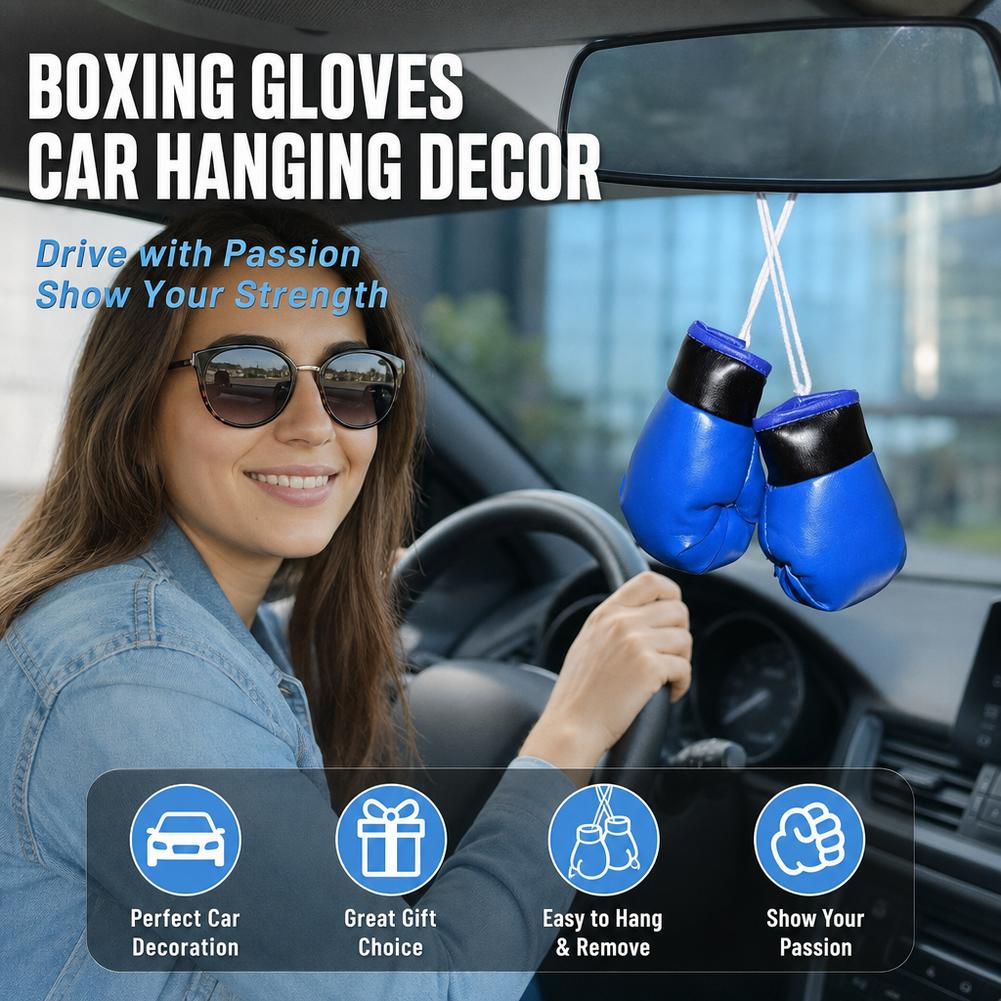 Mini Boxing Gloves Car Rearvie - Leather Driving Glove 评论和价格
