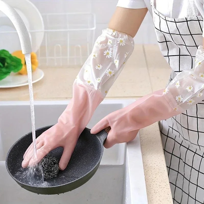 Household Long Sleeve Rubber G - Dish Glove Rubber 评论和价格