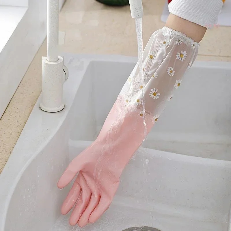 Household Long Sleeve Rubber G - Dish Glove Rubber 评论和价格