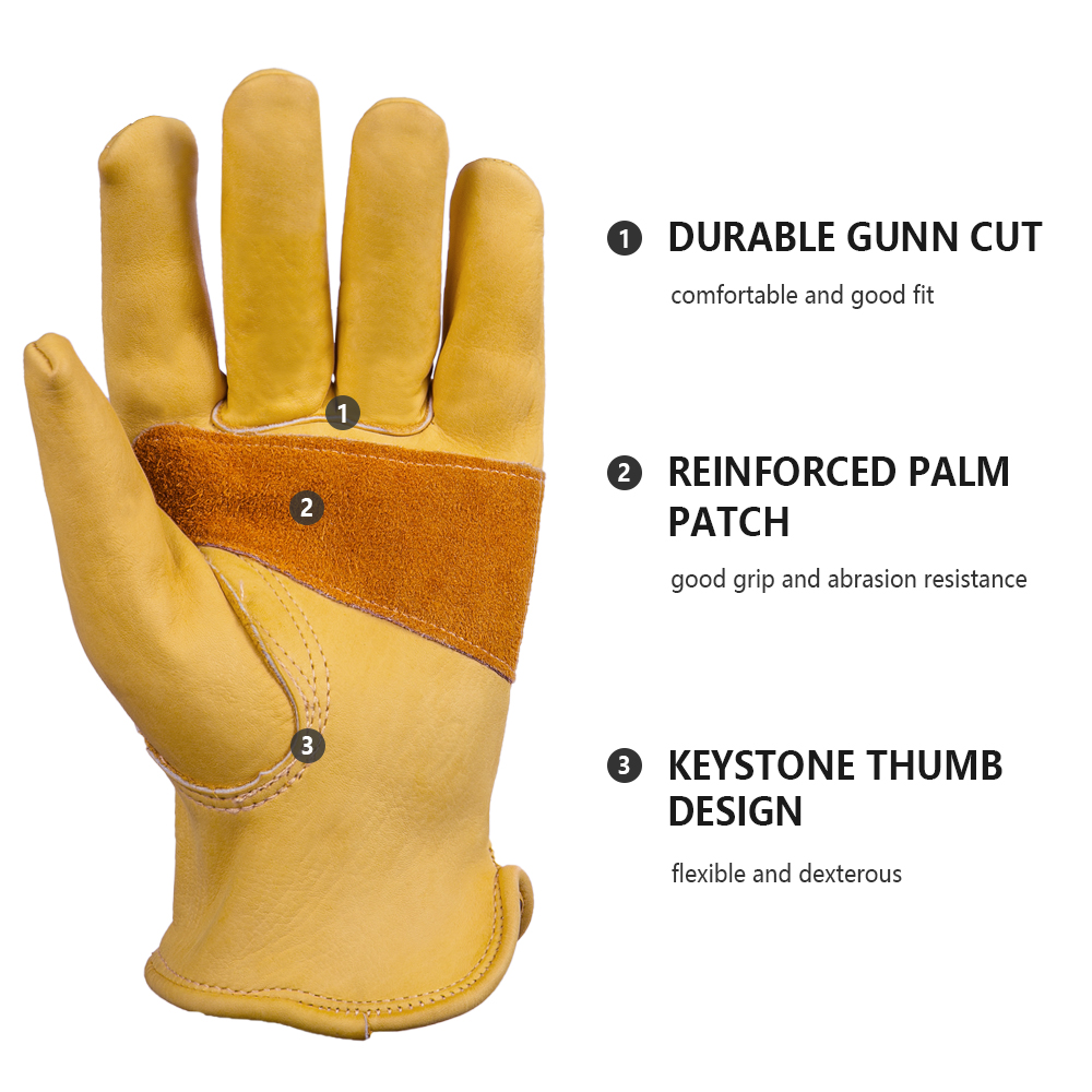 Leather Gloves Men Work Gloves - Leather Driving Glove 评论和价格