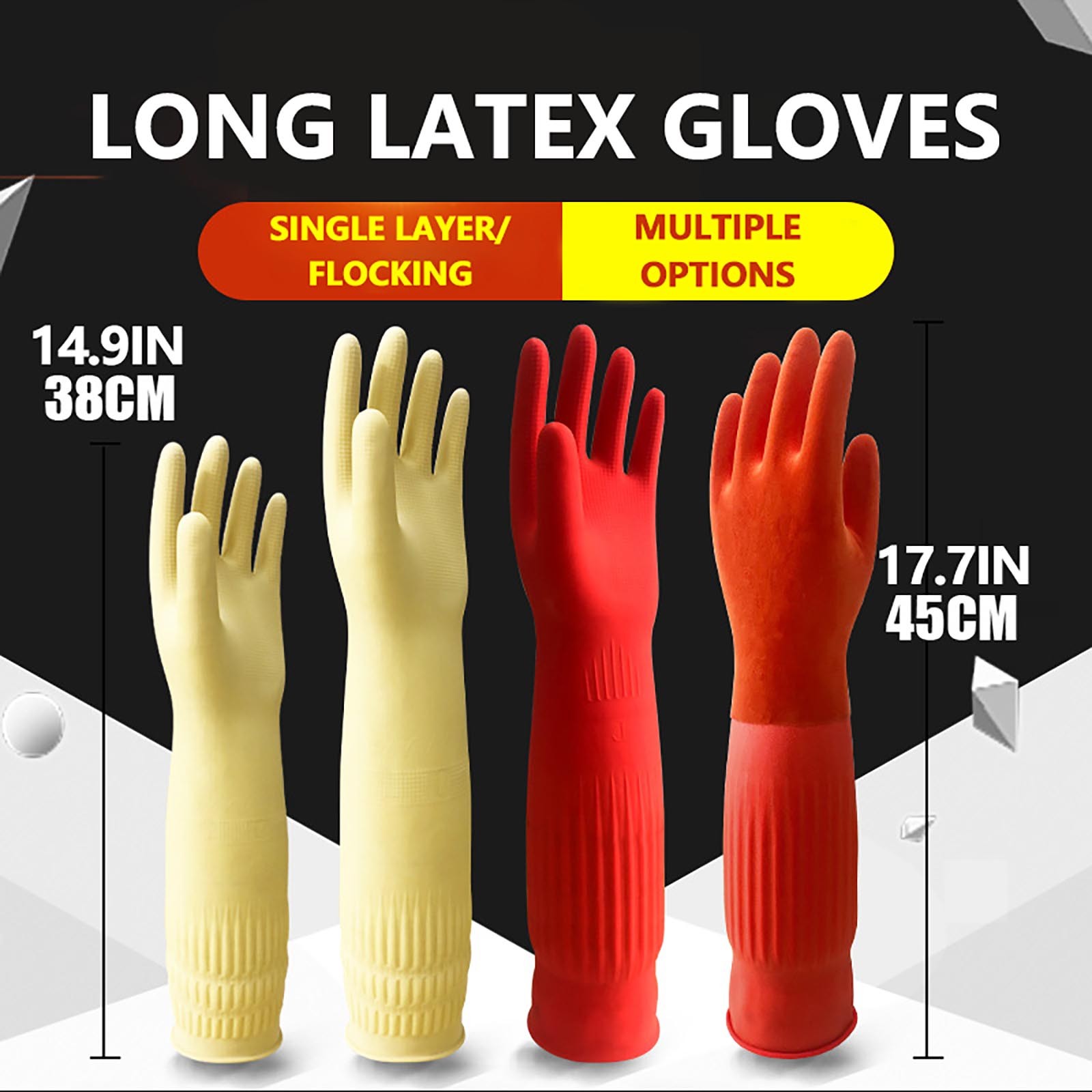 1pair Flexible Comfortable Rub - Dish Glove Rubber 评论和价格