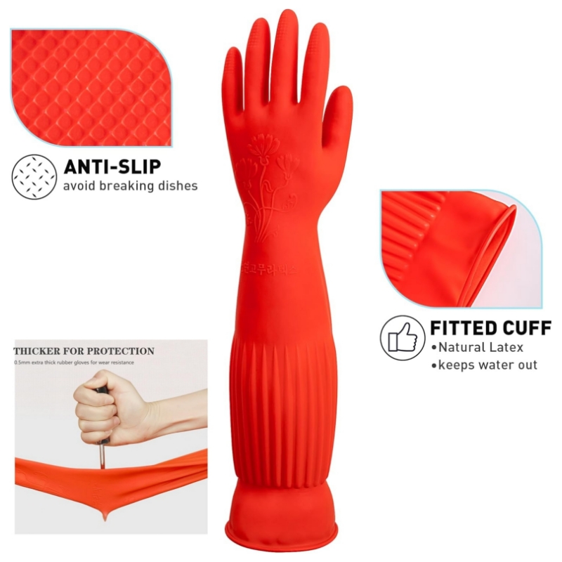 45CM Extra-Long Rubber Cleanin - Dish Glove Rubber 评论和价格