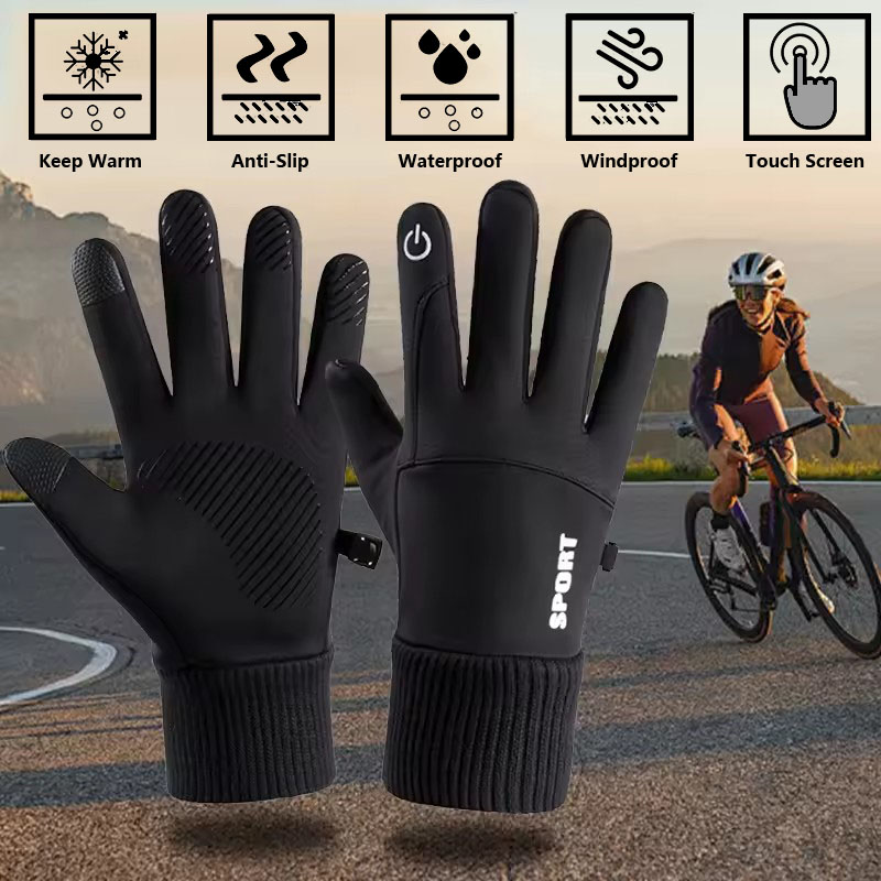Black Winter Warm Full Fingers - Ski Glove Waterproof 评论和价格