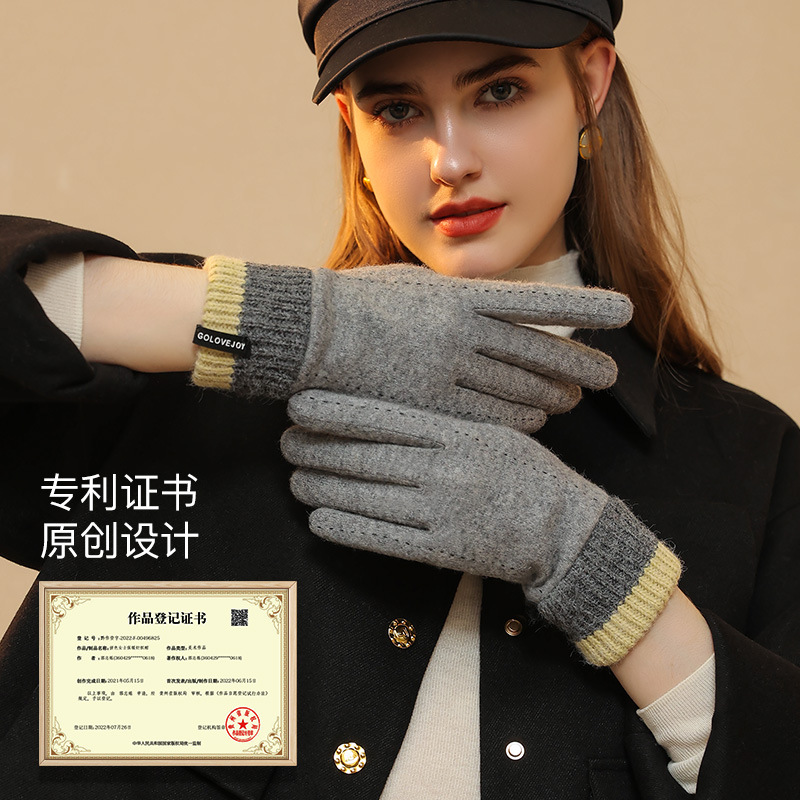 New winter gloves women outdoo - Wool Glove Lined 评论和价格