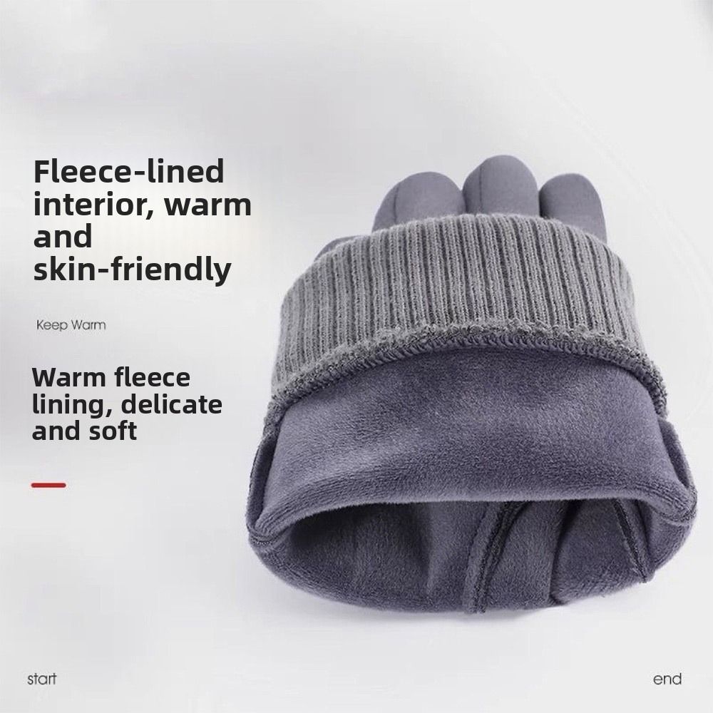 Driving Mittens Fleece Lining  - Leather Driving Glove 评论和价格