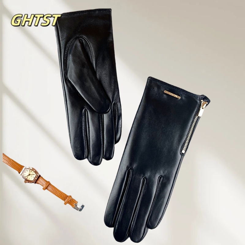 Fashion Real Sheepskin Motorcy - Leather Driving Glove 评论和价格